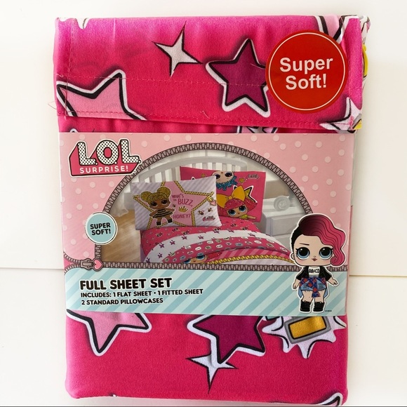 L O L Surprise! Girls Full Bedding Sheet 4 Pc Set - Picture 6 of 6